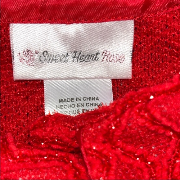 Sweetheart Rose Shimmery Red and White Matching Dress and Jacket Sz 12 Months - Picture 11 of 11
